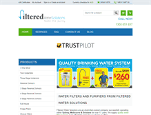 Tablet Screenshot of filteredwatersolutions.com.au